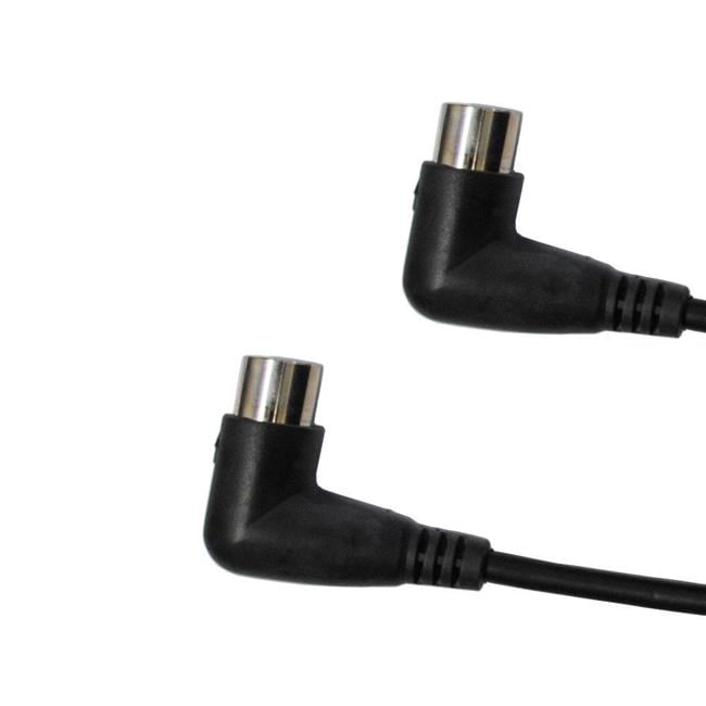 CableWholesale Black 10 feet MIDI Cable 5mm Double Shielded 5-Pin DIN Male to Male Metal Connector